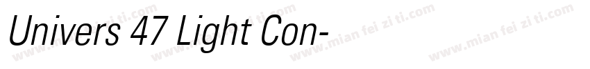 Univers 47 Light Con字体转换